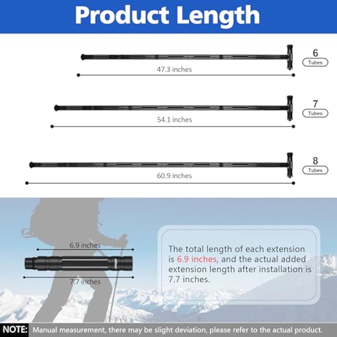 aiGear Tactical Stick/Hiking Trekking Poles | CNC Machined Aluminum Tactical Cane with 3 Outdoor Tool | Suitable For Hiking Camping Mountaining Backpacking | Color Black