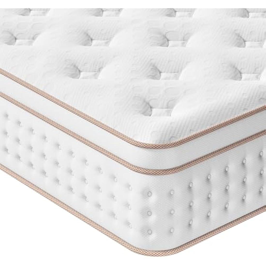 Vesgantti Single Mattress 3FT, 10.2 Inch Hybrid Mattress with Breathable Foam and Individually Pocket Spring - Edge Support & Motion Isolation, Medium Firm Mattress Single (90x190x26cm)