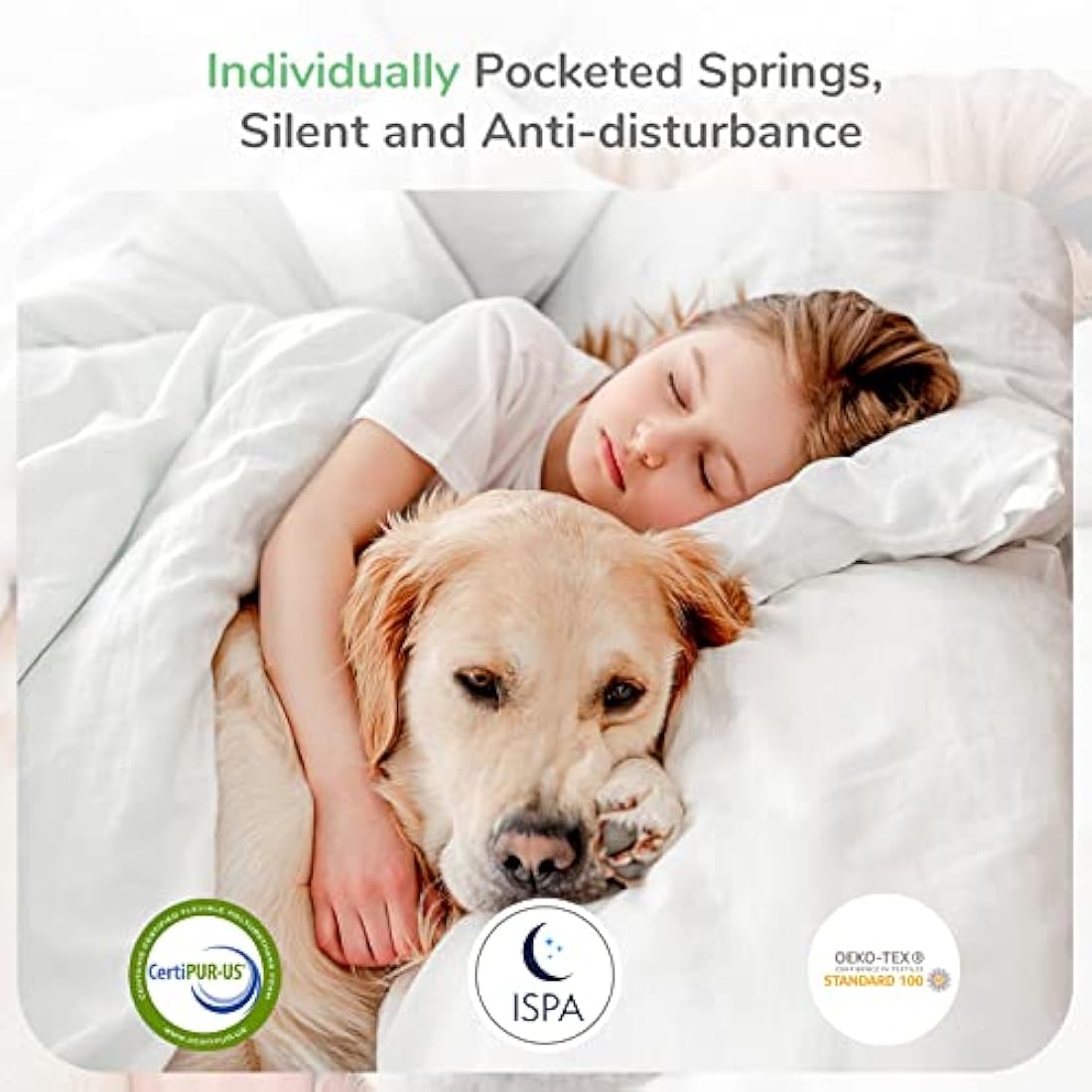 Novilla Gel Memory Foam Pocket Sprung Mattress, 7 Inch Single Mattress Medium Firm, 3FT Hybrid Mattress with Skin-friendly Oeko-tex Fabric and Breathable CertiPUR-US Foam 90x190x18cm
