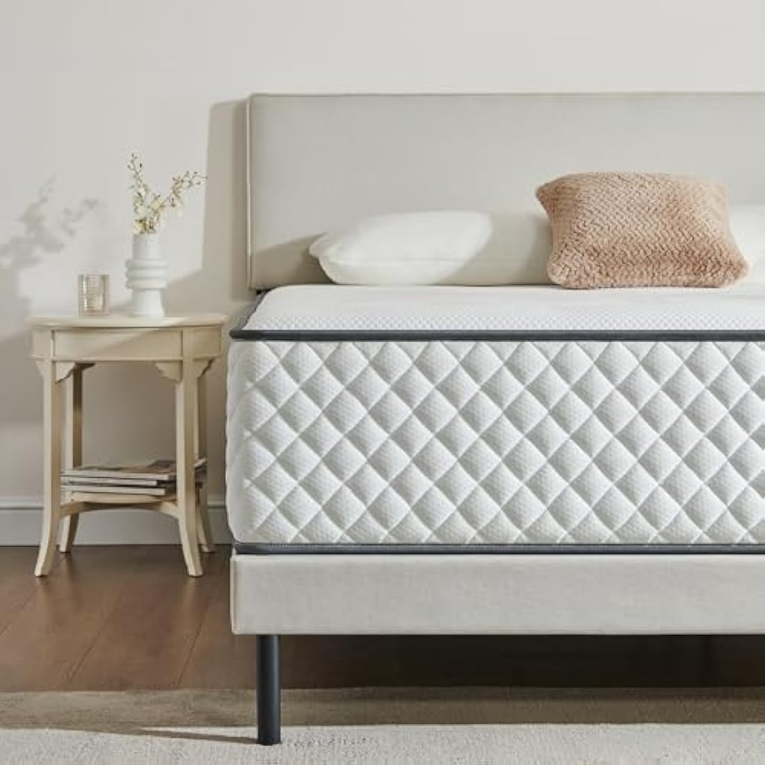 Sleremind Single Mattress | 7-Zone Hybrid Pocket Spring Medium-Firm Bed Mattress | Pressure Relief Technology & Cooling Gel Memory Foam (90×190×25cm)