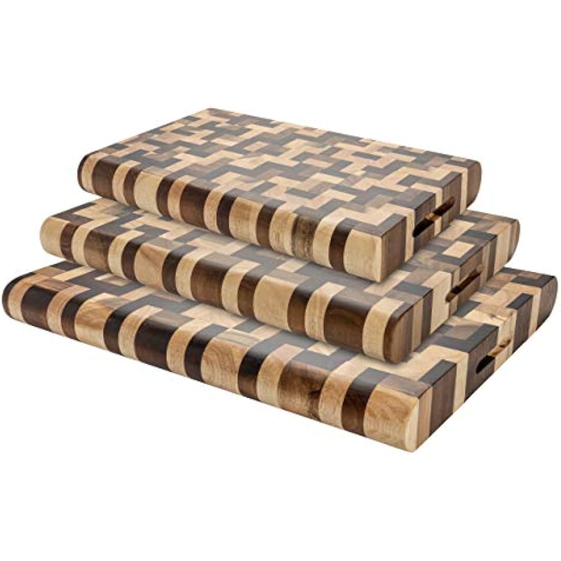Rockingham Forge Multi-Wood Rectangular Chopping Boards, 40 x 30 cm