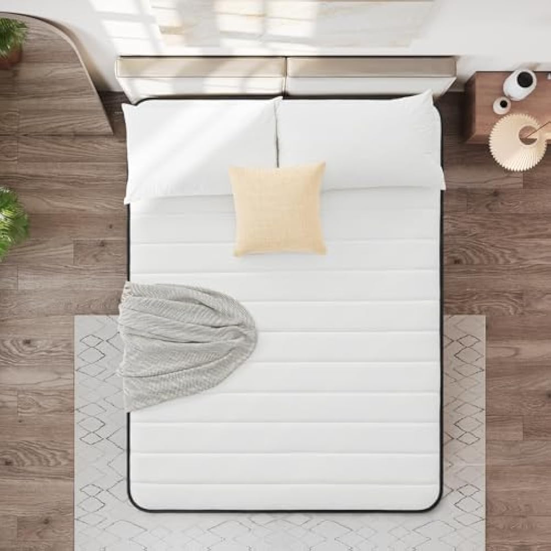 Inofia Mattress Single Bed, 10.6 Inch Hybrid Mattress with Aeroshield Memory Foam and NexusArc Pocket Sprung, Cozy and Breathable Fabric,The Elegant Collection,Single(90×190×27cm)