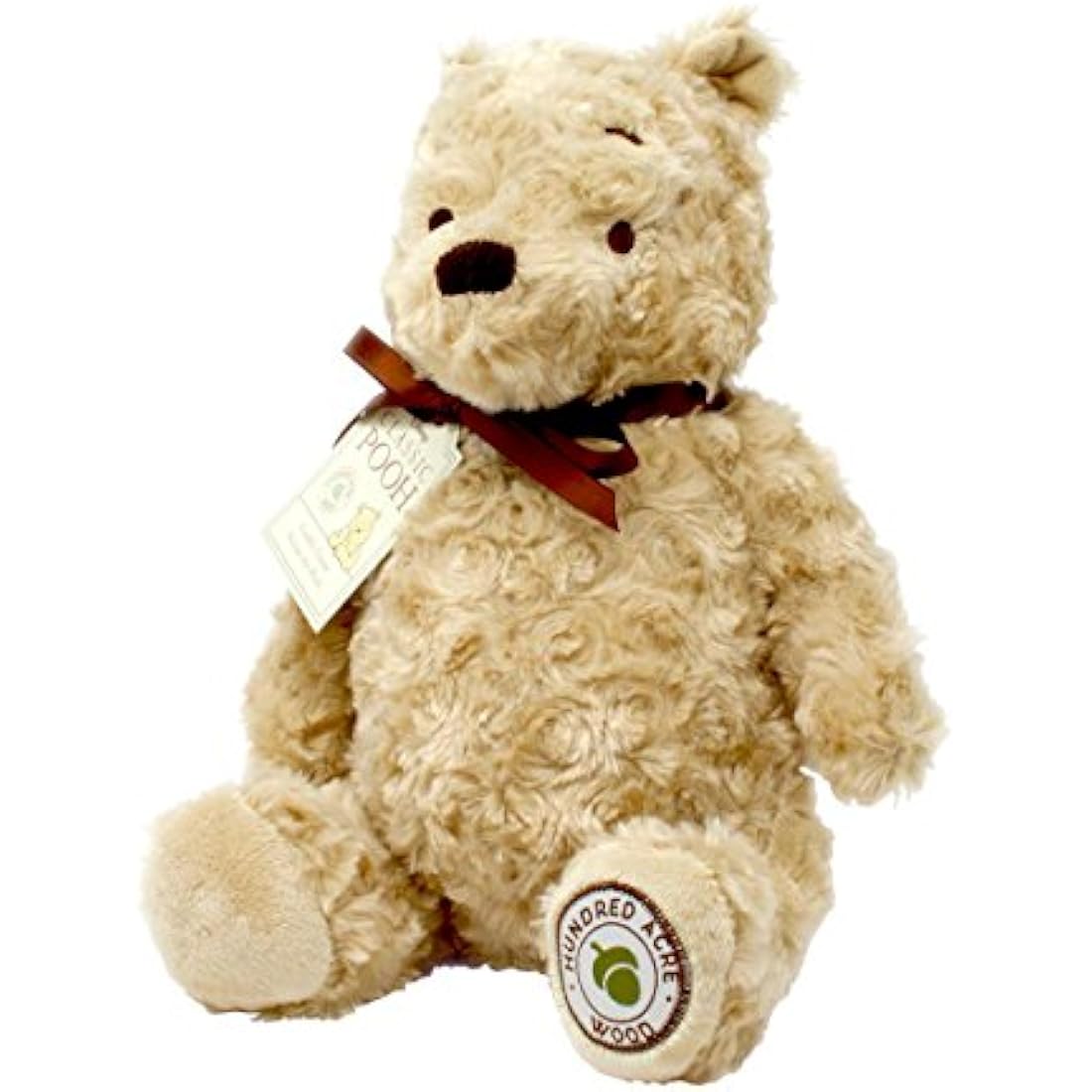 Rainbow Designs DN1463 Cuddly Classic Pooh & Friends Winnie The Pooh Soft Toy-Teddy Bear for Babies and Toddlers, Honey, Wood