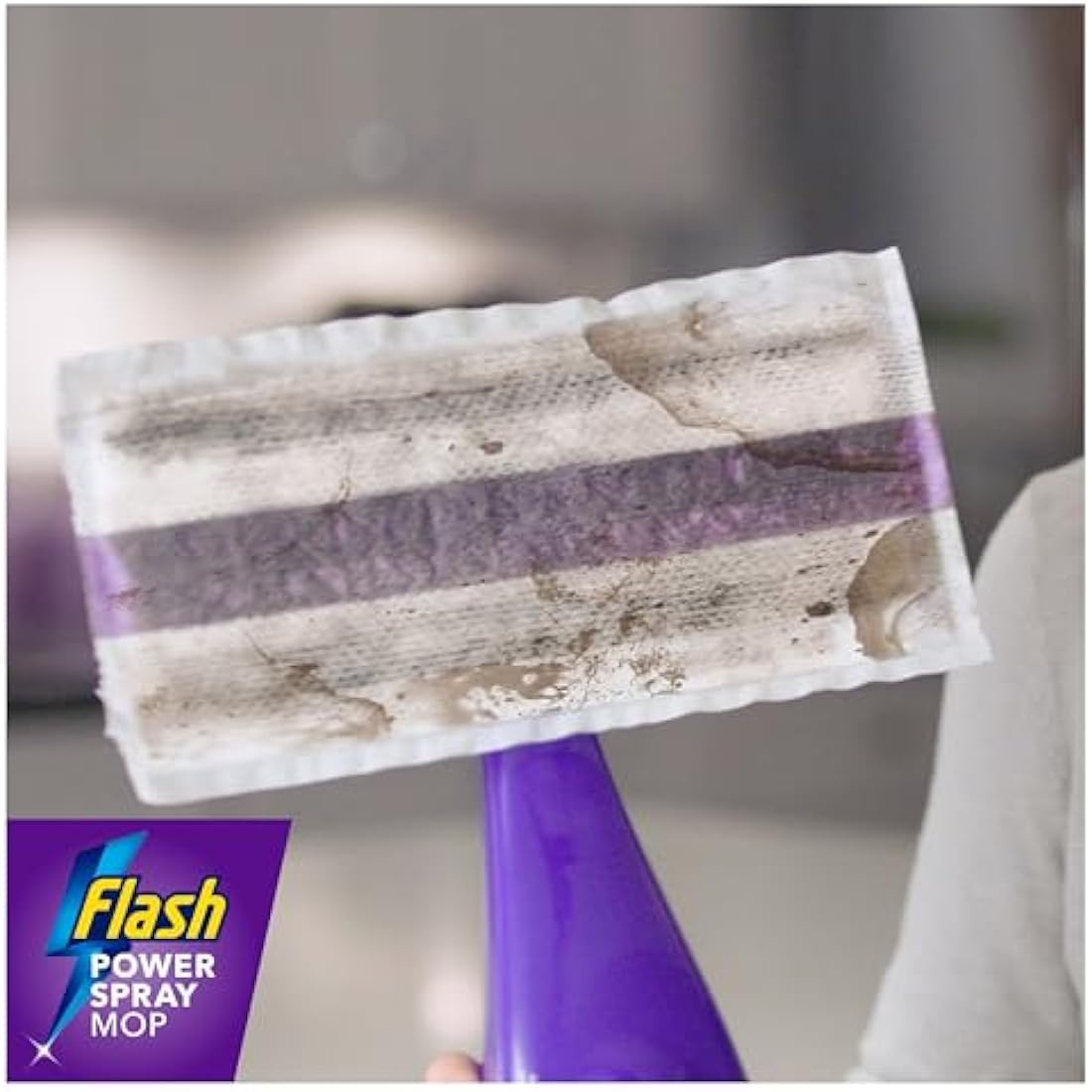 Flash Power Spray Mop Absorbing Pad Refills, Flash Mop Refill Pads, White, 64 Wipes (16x4), Flash Power Mop