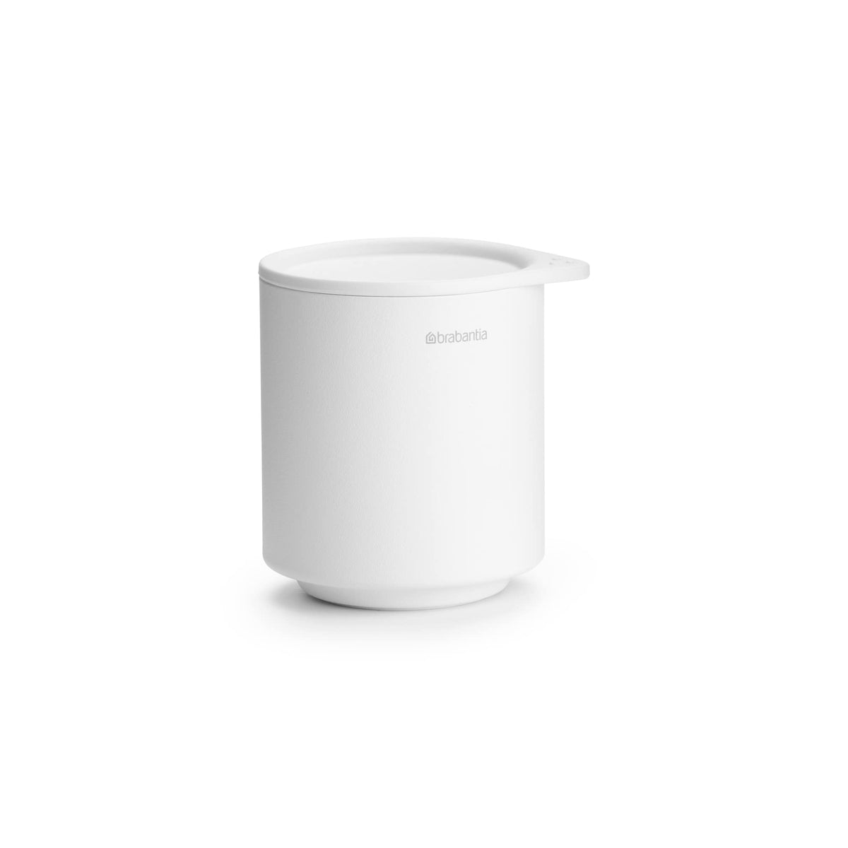Brabantia - Mindset Storage Pot - Ideal for Organising Small Items - Hygienic Soft-Touch Lid - Corrosion Resistant - Easy to Clean - Bathroom