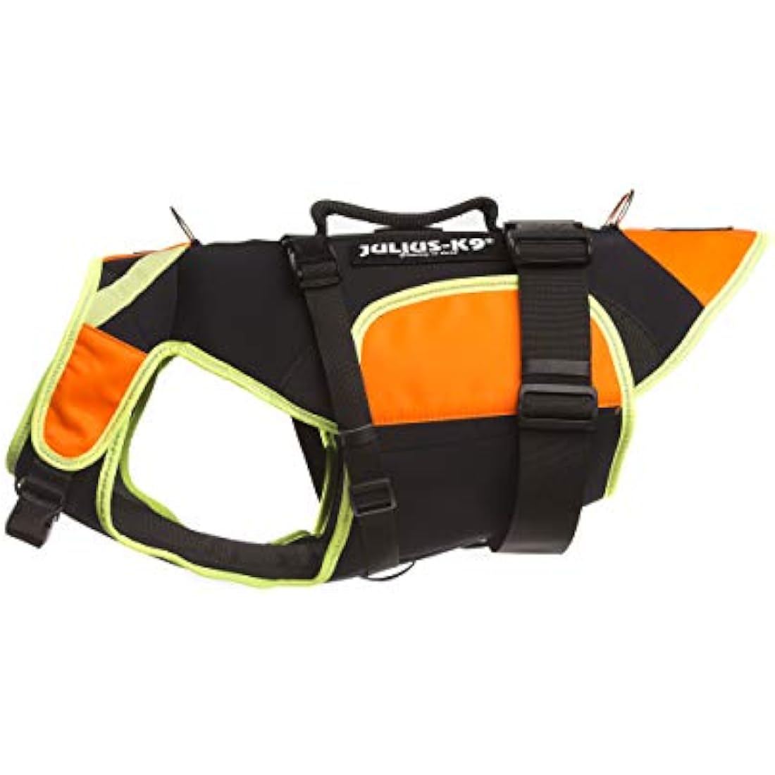 JULIUS-K9 IDC Multifunctional 3in1 Dog Vest, Size: L, Black and UV Orange