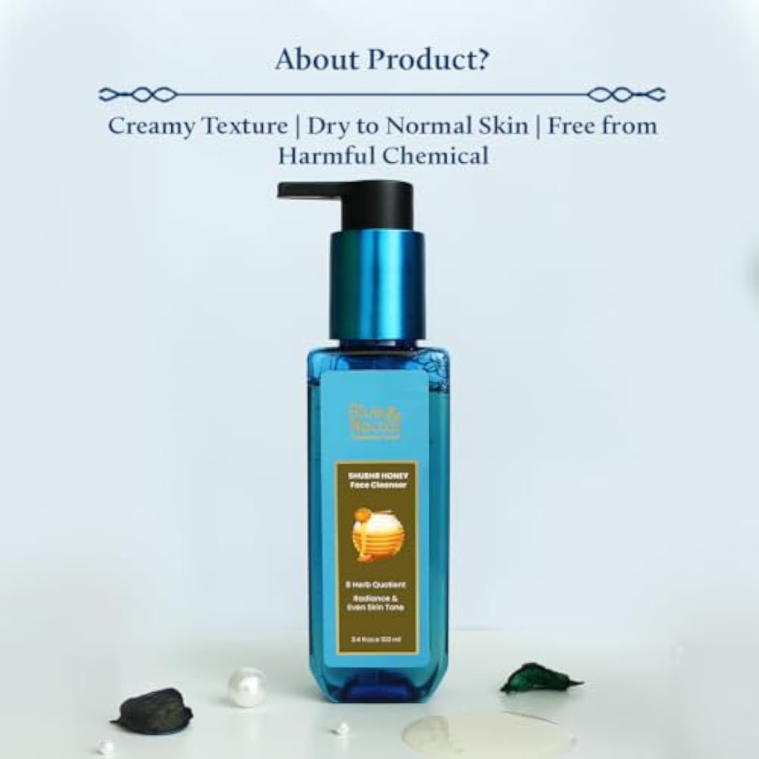 Blue Nectar Ayurvedic Tan Removal Face Wash for Glowing Skin | Honey Aloe Vera Detan Face Wash for Dry Skin, Oily Skin and Combination Skin (8 Herbs, 200ml)