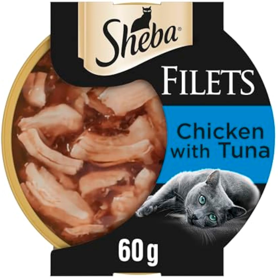 Sheba Fillets Cat Food Tray with Chicken and Tuna (MSC) in Gravy 2x16x60g