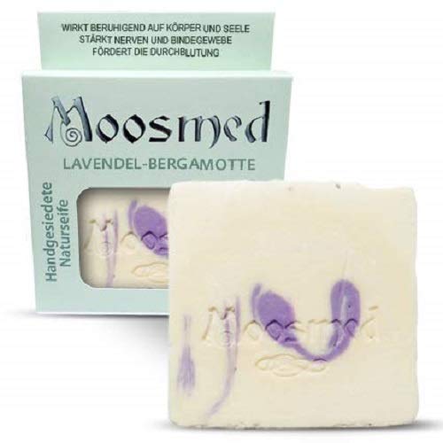 Moosmed Lavender & Bergamot Natural Soap - Vegan Organic Soap Made in Germany
