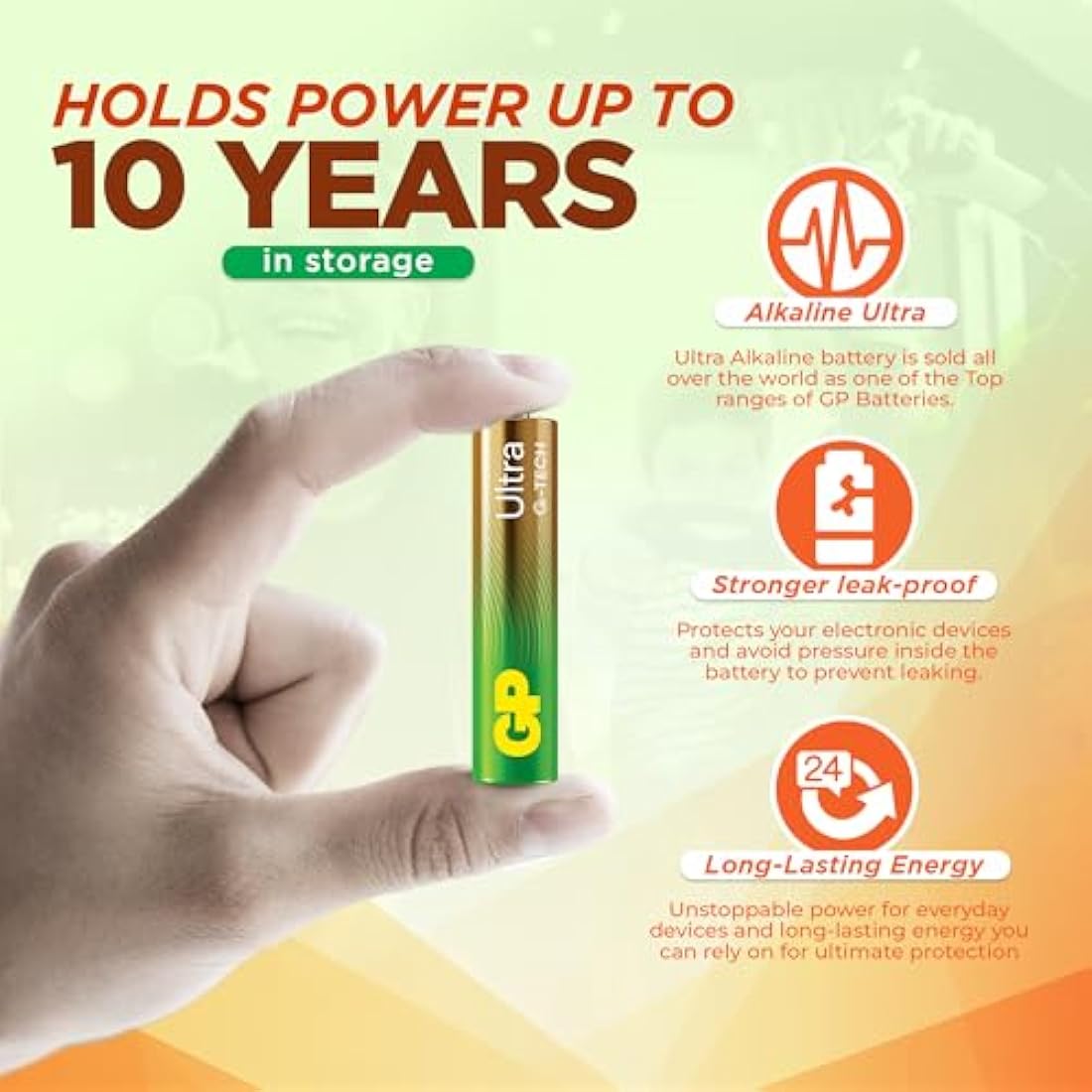 Ultra Alkaline Triple A Batteries, Long Lasting Power for High-Performance Devices - Ideal for Radio, Camera, Alarm - Industrial Use, Anti-Leakage, 10-Year Shelf Life - 80 Pack by GP AAA Batteries