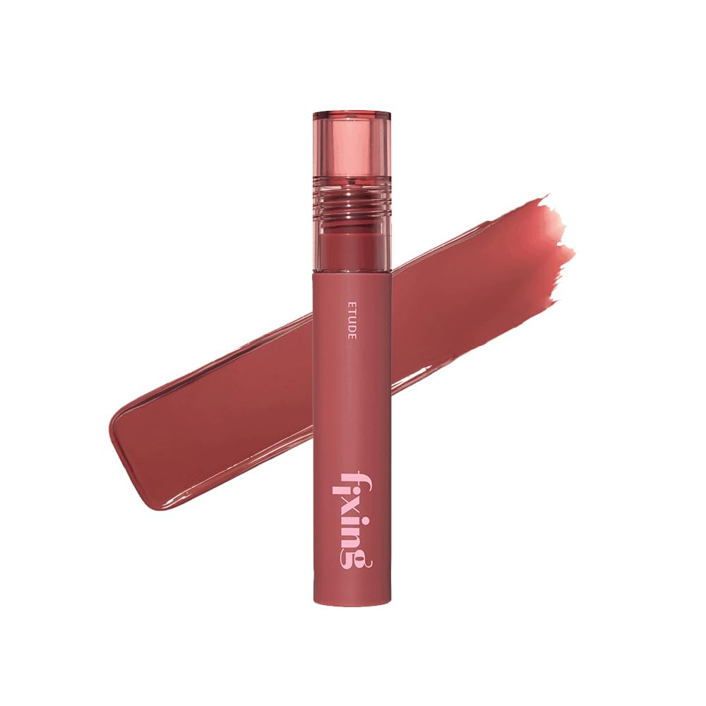 ETUDE Fixing Tint 06 Soft Walnut Long Lasting High Pigmented Liquid Lipstick Waterproof Lightweight Matte Finish 0.4 Fl Oz (Pack Of 1) Soft Walnut
