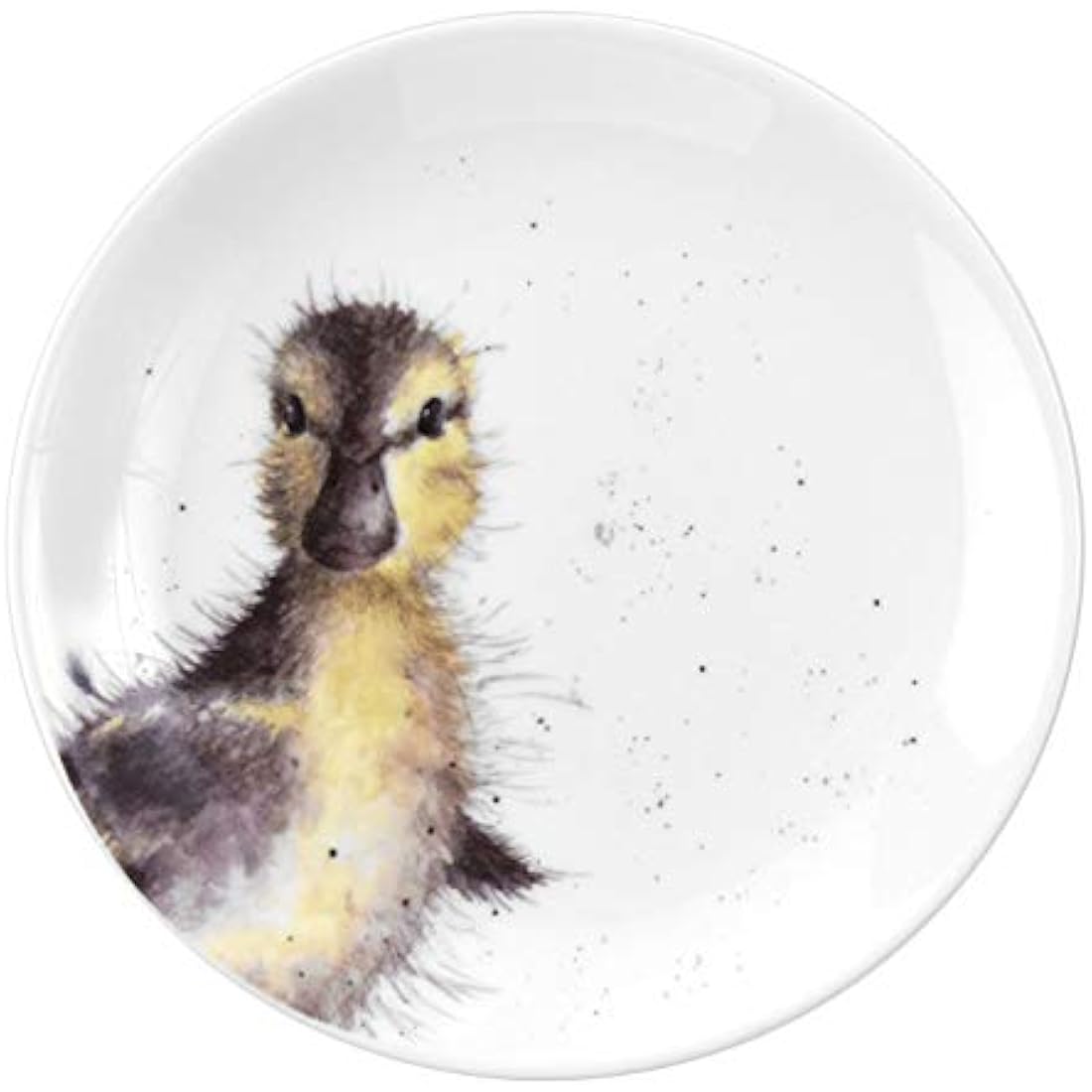 RW WN4093-XW Royal Worcester Wrendale Designs China Tea Coupe Plates Featuring Ewe, Gentle Jack and Just Hatched-Set of 4, Ceramic, White