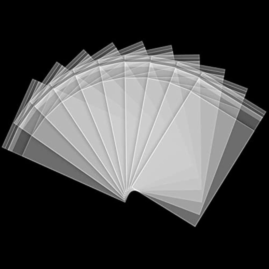Sabco - 100 Clear Display Bags- Cello Bags OPP- Self Seal Cellophane For Presentation - Food Safe -10 Sizes - Ideal For FBA Cards Envelopes Pictures (12 x 16")