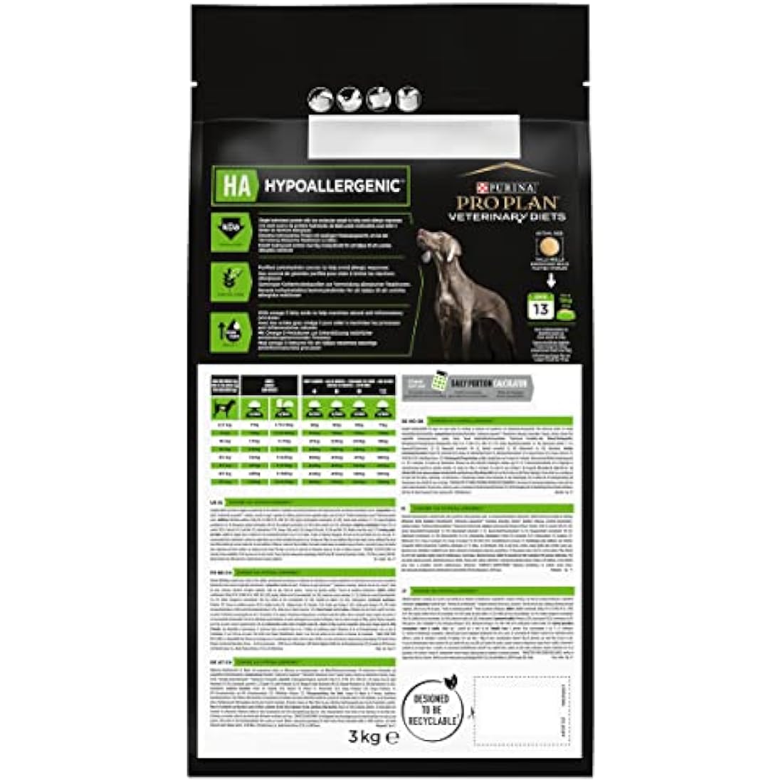 PRO PLAN VETERINARY DIETS HA Hypoallergenic Dry Dog Food 3kg