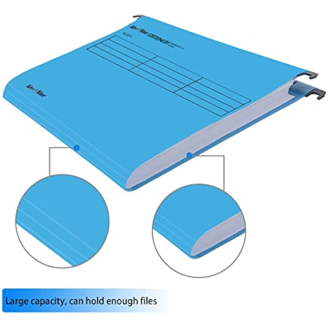 Suspension Files, MerryNine 15PCS Polypropylene Filing Cabinet Suspension Files with Tabs and Card Inserts for School Home Work Office Organization **Check Size Before Ordering ** (Bule, Foolscap)