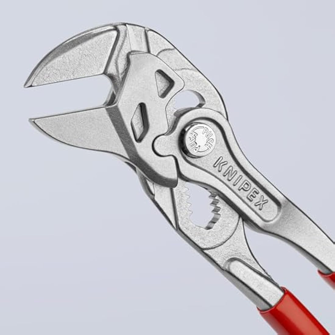 Knipex Pliers Wrench pliers and a wrench in a single tool chrome-plated, plastic coated 150 mm 86 03 150