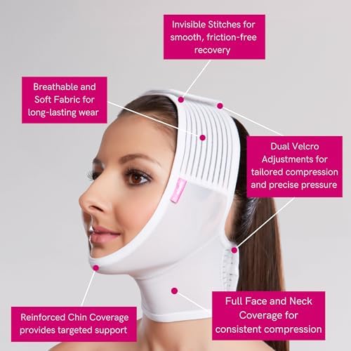LIPOELASTIC- FM extra- Post Surgical Chin and Neck Lifting Compression Mask