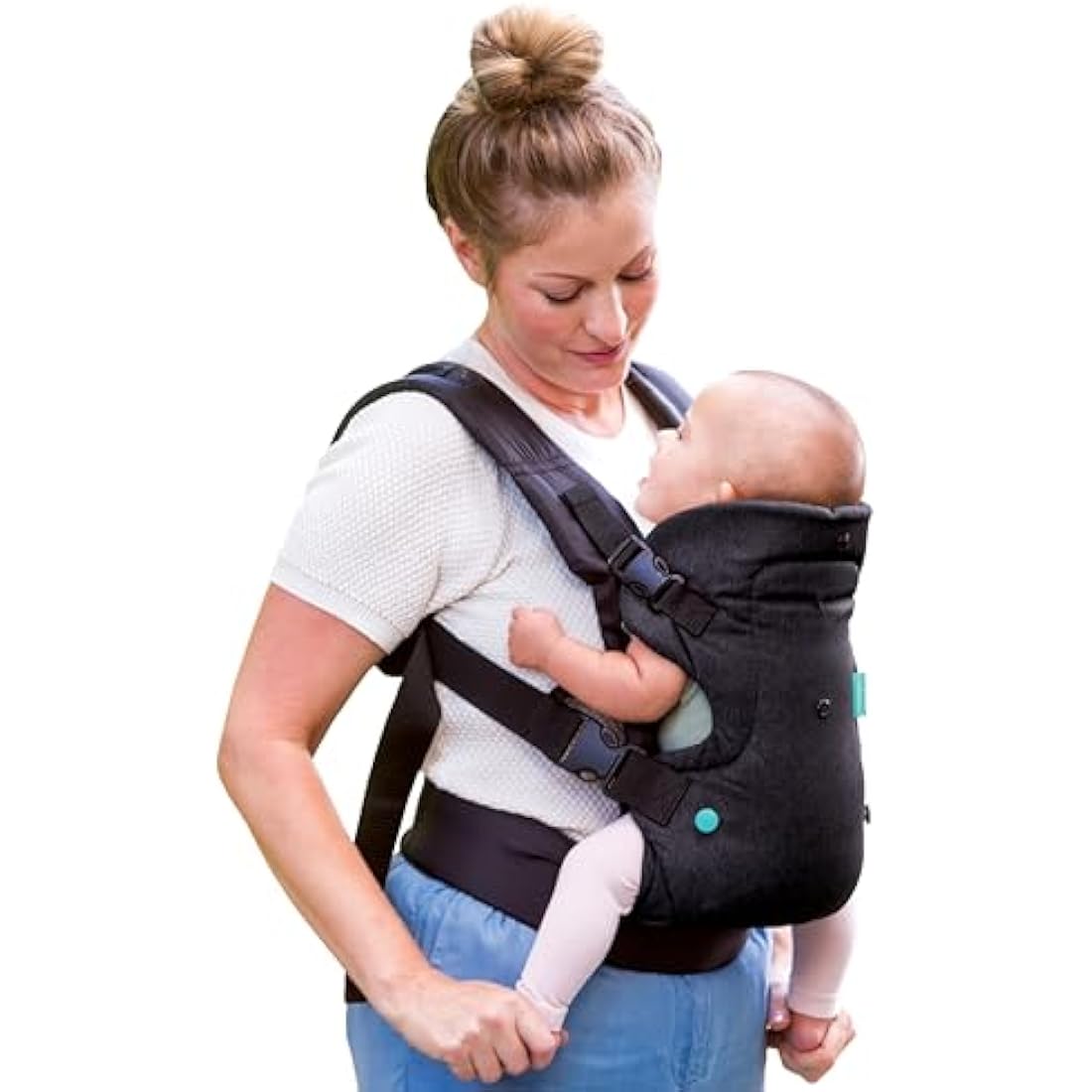 Infantino Flip Advanced 4-in-1 Baby Carrier - Ergonomic, Convertible, Face-in and Face-Out Front and Back Baby Carrier for Newborn to Toddler 3,6-14,5kg, Black