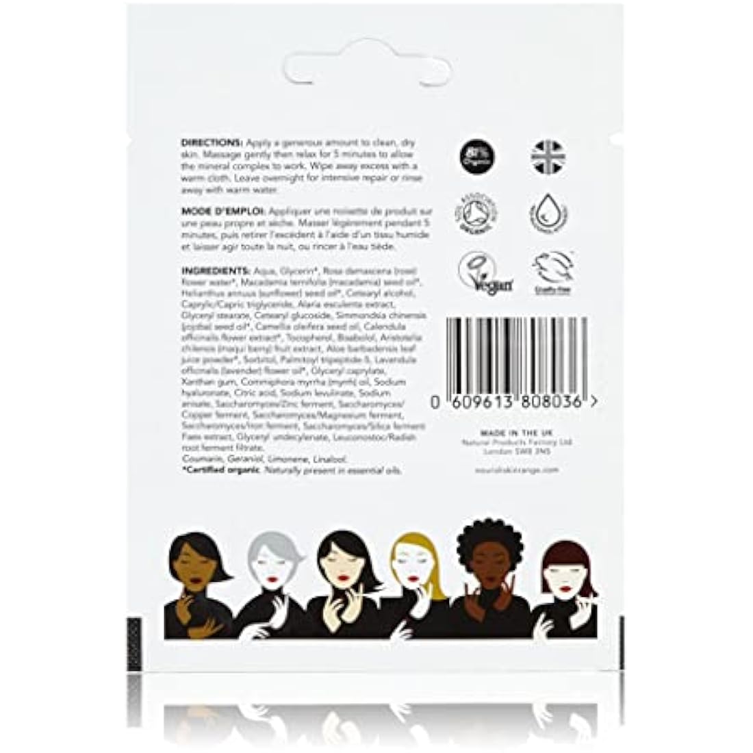Nourish London Probiotic Multi-Mineral Repair Mask 30ml | Anti- Ageing Cream Face Mask | Nutrient-Rich | Cruelty-Free | 100% Vegan | Multi Award Winning