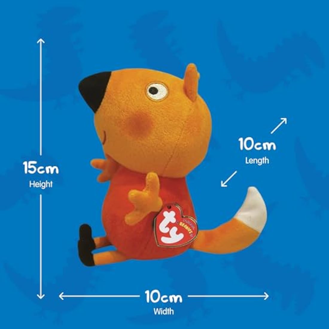 TY Peppa Pig Plush Toy - Freddy Fox | Soft Plush Toy for Kids | Collectible Stuffed Animal Plushies