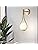 Nordic Wall Lamp Creative Golden Drop-Shaped Glass Metal Wall Light for Dining Room/Bedroom/Living Room/Study,White Light