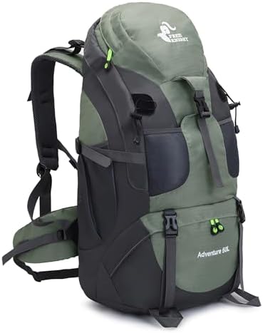 Bseash 50L Hiking Backpack, Water Resistant Lightweight Outdoor Sport Daypack Travel Bag for Camping Climbing Touring
