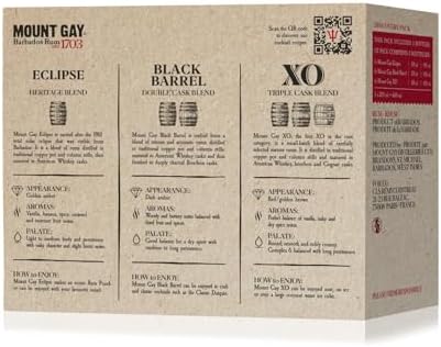 Mount Gay Barbados Golden Rum 3 x 20 cl Discovery Pack Gift Set