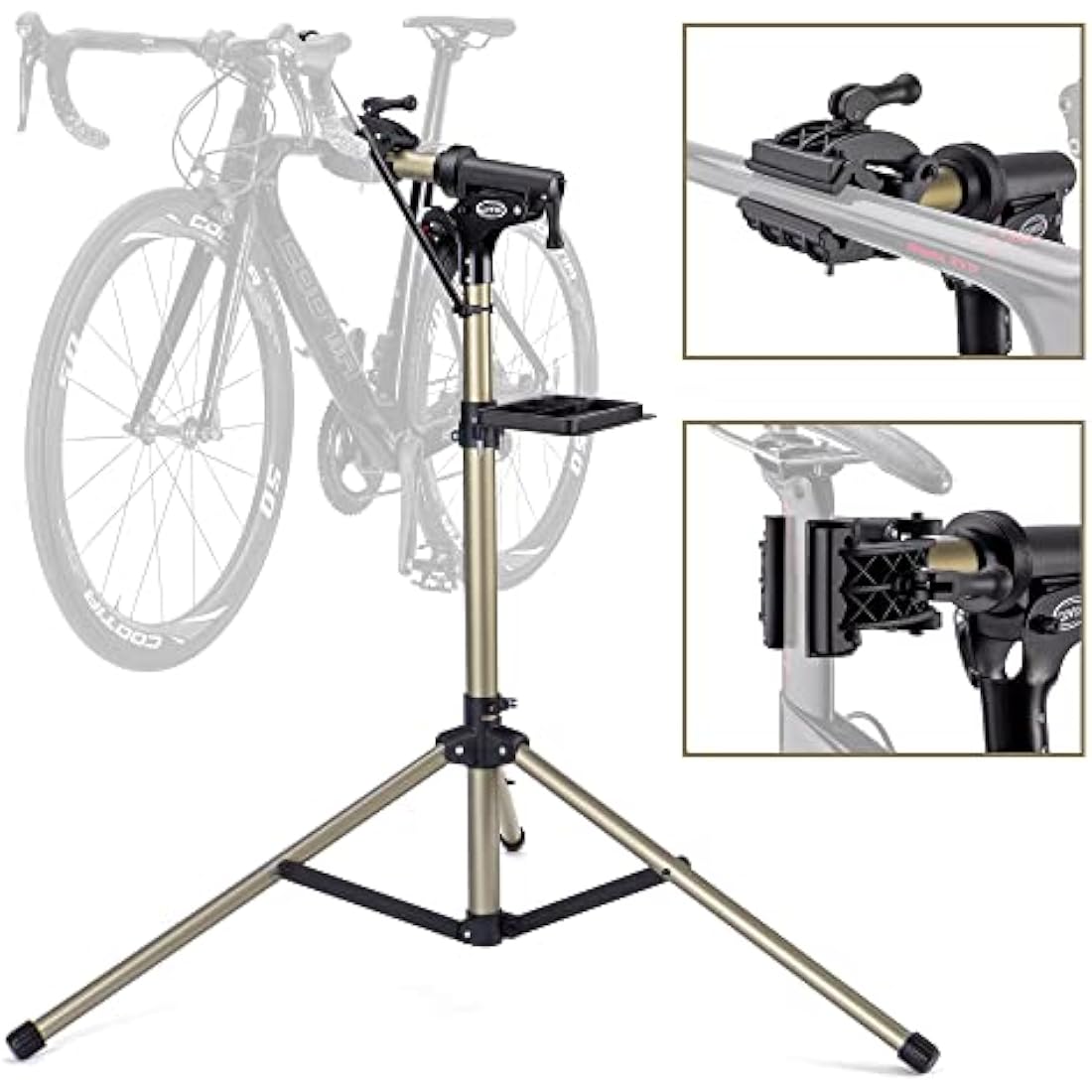 CXWXC Bicycle Repair Stand Maximum Load 40 kg / 88 Pound for Electric Bicycles, Bike Maintenance Stand for Ebike with Magnetic and 360° Rotating Head (3 Feet)