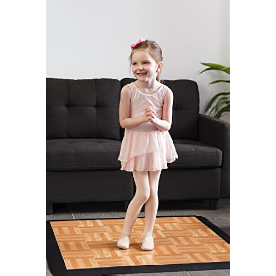 SnapFloors 3X3OAKFLOOR Modular Dance Floor Kit (3' x 3'), Oak, 21 Piece