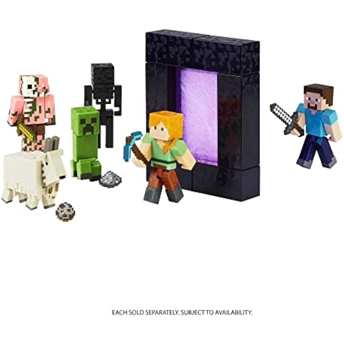 Minecraft Creeper Build-A-Portal Figure - Collectible Figure and Build-A-Portal Piece, Movable Joints, 1 Accessory, 3.25" Tall, Gift for Kids 6+, HFC33