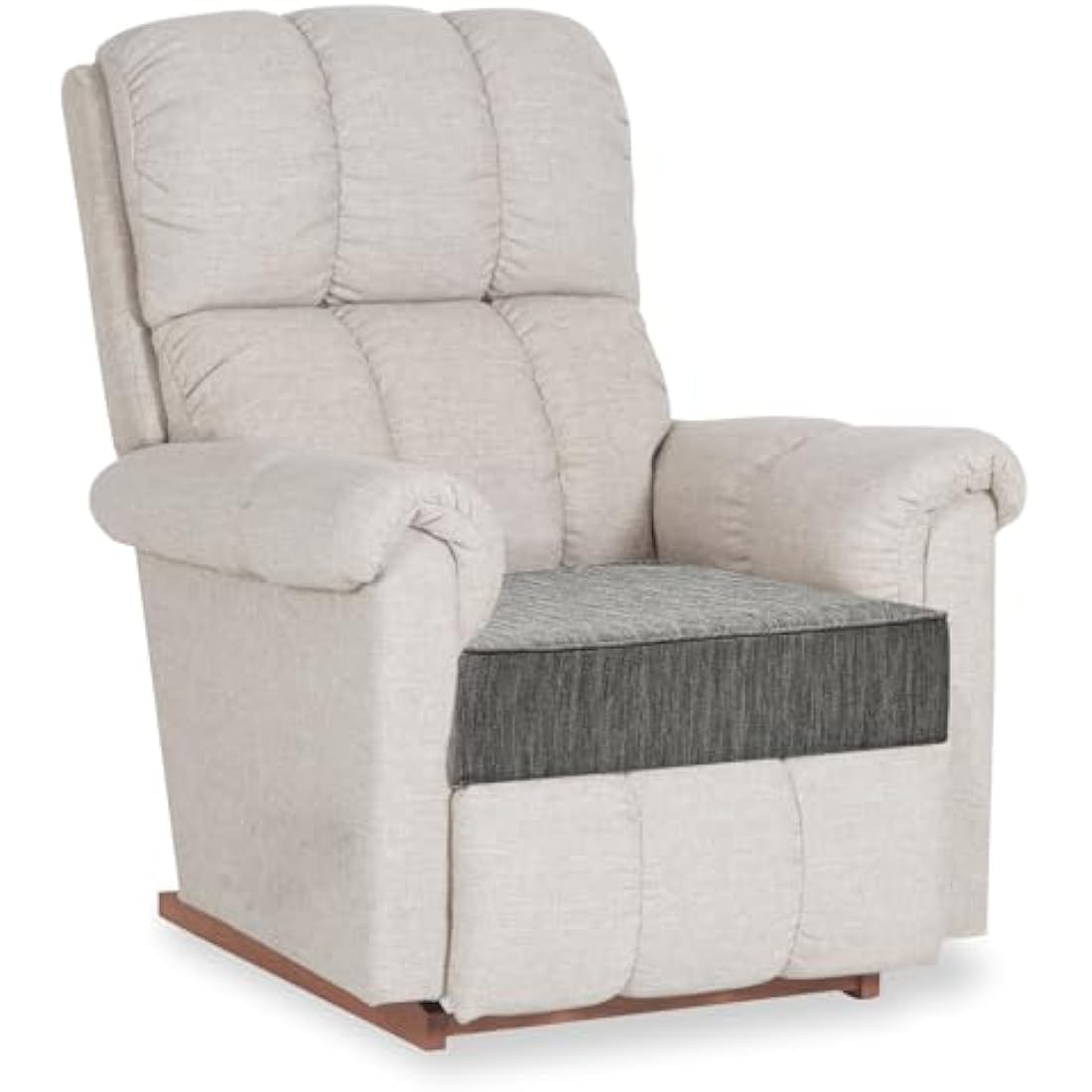 baibu Large Dual-Layer Memory Foam Chair Seat Cushion for Recliner, Couch, Armchair with Textured Washable Cover, Non-Slip Base for Tailbone Pain & Pressure Relief, 50x50x12.7cm -Grey
