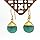 Gempires Green Amazonite Teardrop Dangle Earring for Women Gemstone Handmade Jewelry Dainty Simple Crystal Earrings Gifts