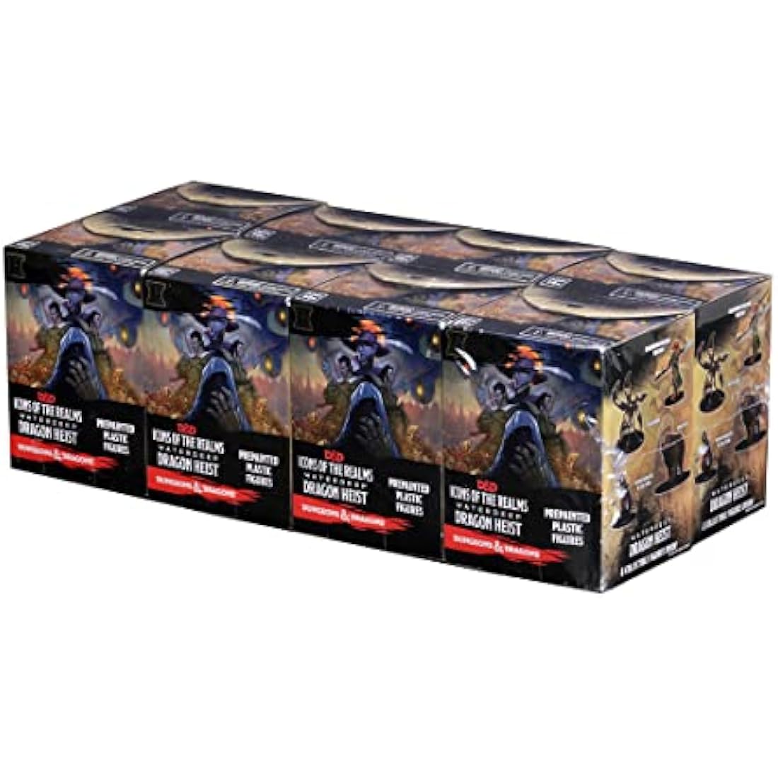 WizKids Dungeons and Dragons Icons of the Realms - Waterdeep Dragon Heist (8 Ct. Standard), Booster Brick, DnD Miniatures