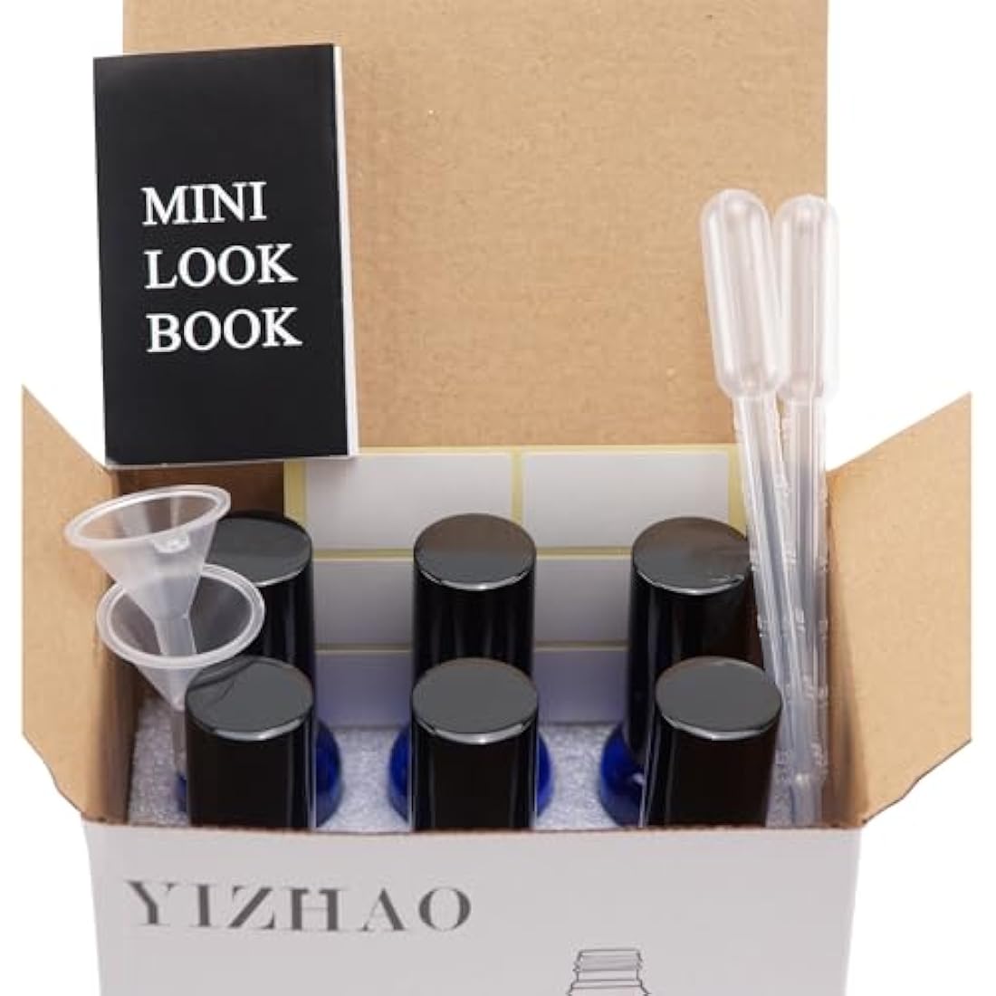 Yizhao 30ml Amber Glass Spray Bottle, Empty fine mist spray Bottles with Metal Cap for Cleaning，Aromatherapy, Essential oil Diffuser,Massage,Hair,Pet – 6 Pcs