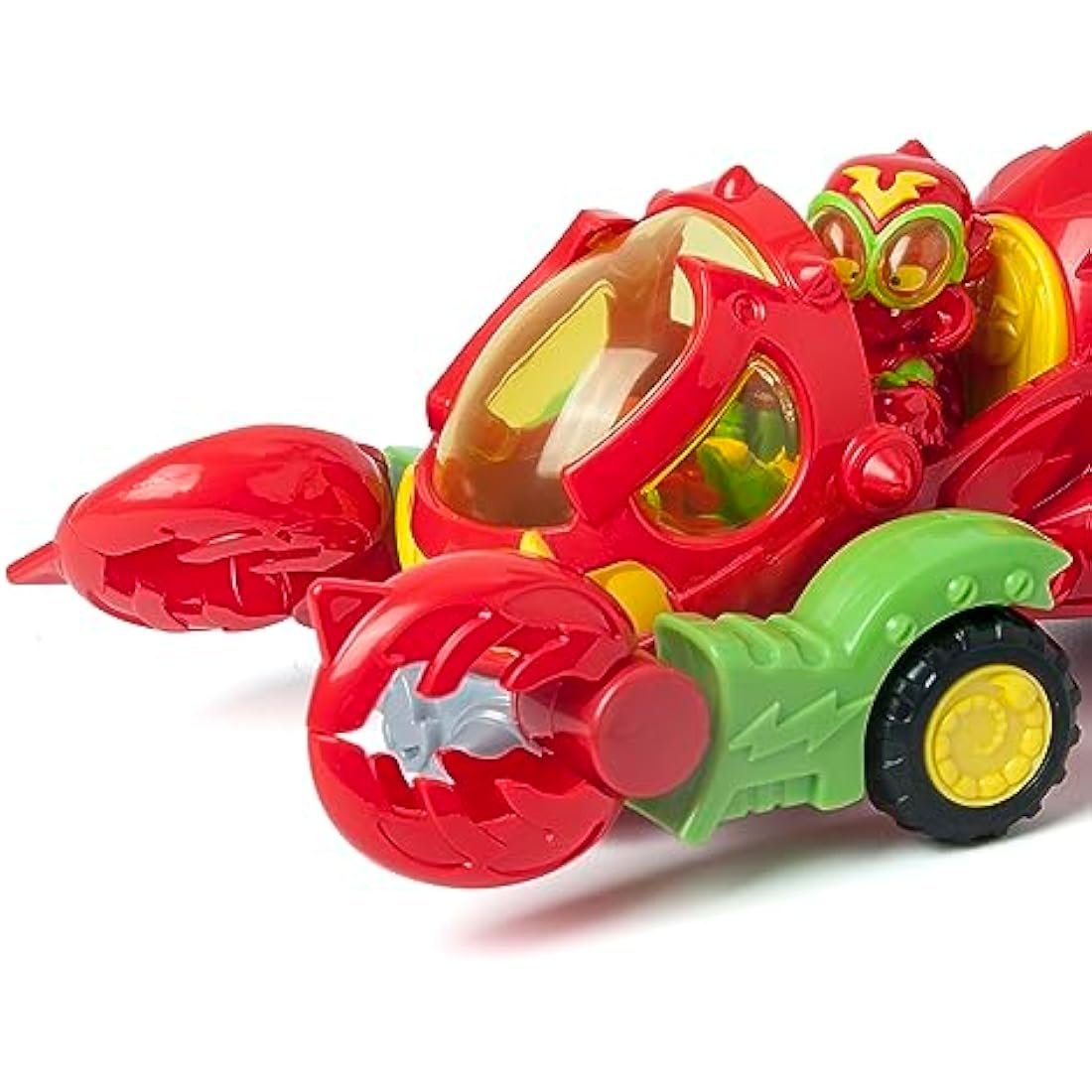 SUPERTHINGS Wild Scorpion – SuperThings Scorpion vehicle. Includes 1 exclusive Wild Kid and 1 exclusive Wild Villain SuperThing. With shooter and scorpion pincers to capture heroes