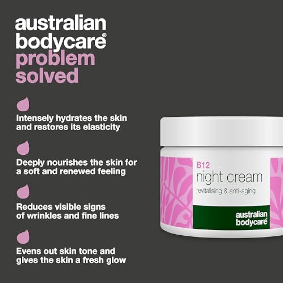 Night Cream with Vitamin B12 – For mature skin with wrinkles and uneven tone – With Vitamin B12, niacinamide, hyaluronic acid, and firming peptides