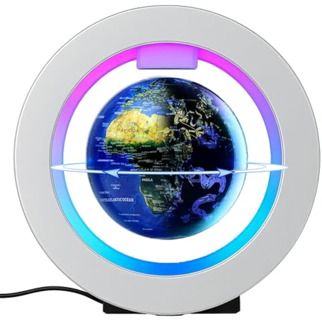 Magnetic Levitation Floating 4" Constellation Geography Led Globe Rotating for Kids,Office Desk Unique Gift Ideas or Men Birthday Tech Present