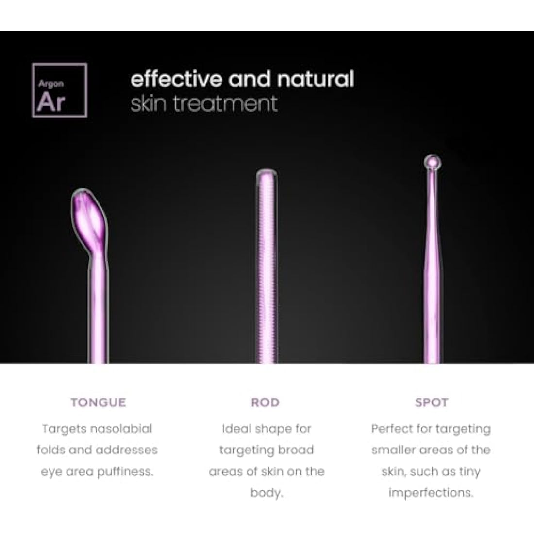 NuDerma Professional Skin Therapy Wand - Portable Handheld High Frequency Skin Therapy Machine with 6 Neon & Argon Wands - Acne Treatment - Skin Tightening - Wrinkle Reducing – Facial Skin Lifter