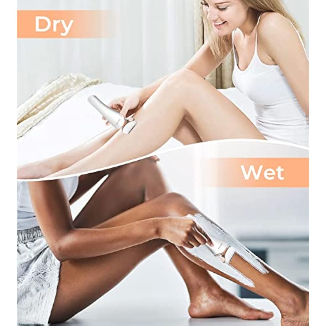 PRITECH Electric Shaver for Women - Cordless Ladies Shaver, Lady Razor for Legs, Arm, Underarms, Bikini, USB Rechargeable Wet & Dry Waterproof Razor for Woman