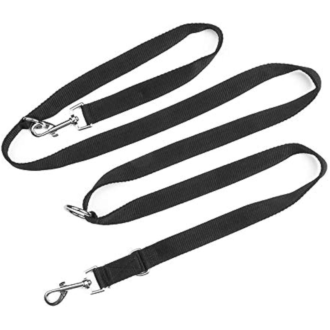 YankMooM Dog Training Lead Leash,6.9FT Double Ended Dog Lead for Training Walking Running Multi-Function Dog Lead Rope(Black)
