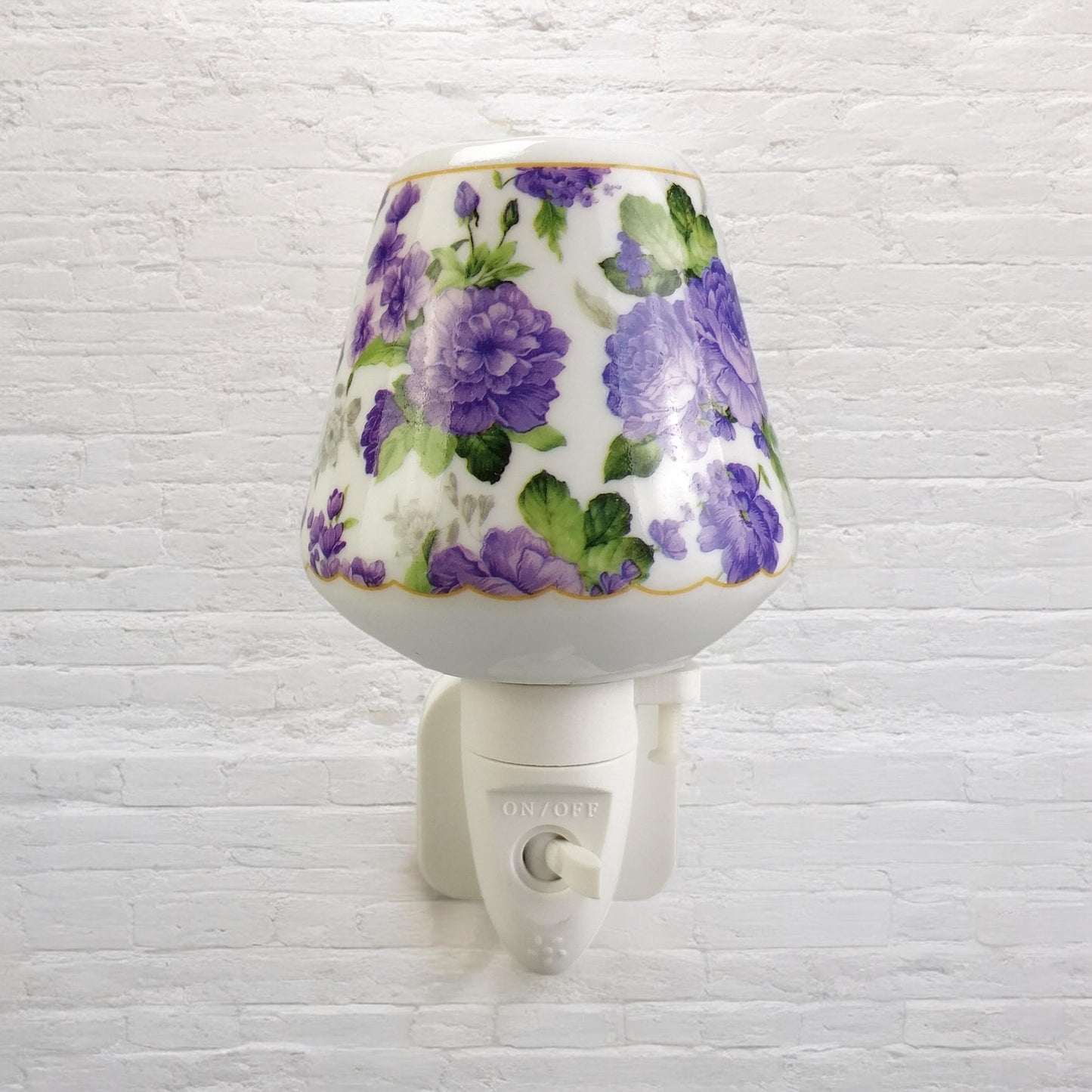 8 INCH FLORAL LED NIGHTLIGHT PURPLE FLOWERS