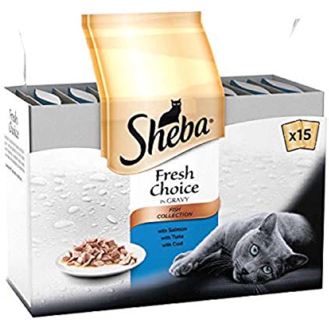 SHEBA Fresh Choice Cat Pouches Fish Collection in Gravy 45x50g