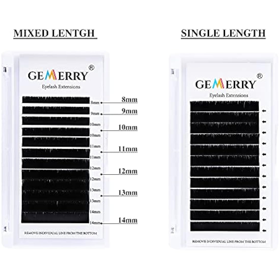 Gemerry Easy Fan Lash Extensions D curl 0.05mm 8-14mm Mixed Tray Noir Russian Volume Automatic Blooming Self Fanning Lashes Long Individual Volume 3D 4D 5D 6D 8D Lash Fan (0.05-d curl-mix 8-14mm)