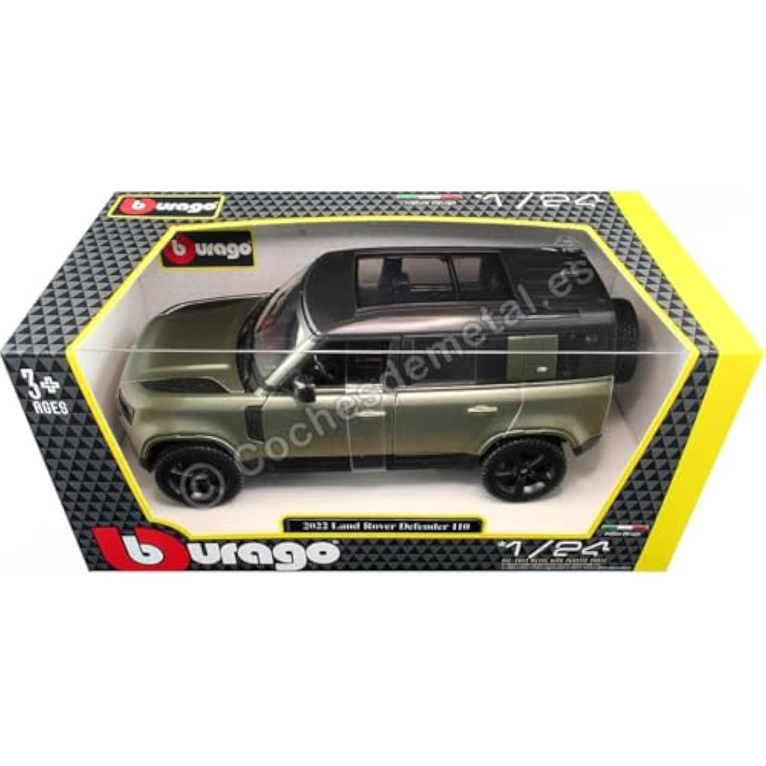 Bburago LAND ROVER DEFENDER - 1:24 Scale - Incredibly Detailed Die-Cast Replica Collectible SUV, Green
