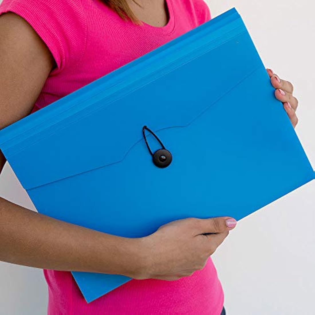 D.RECT | Expandable Expanding File | Document Organiser | Folders Expander for School - Office - Home | Expanding File Folders | Pockets Filing Box | 12 Compartments | Size: A4 | Colour: Blue 110390