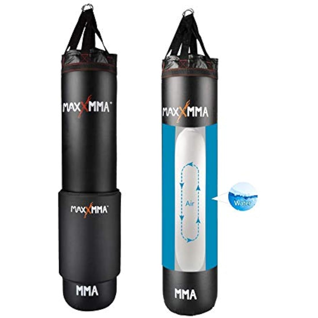 MaxxMMA 5' Water/Air Punching bag, Adjustable weight 70-140 Pounds