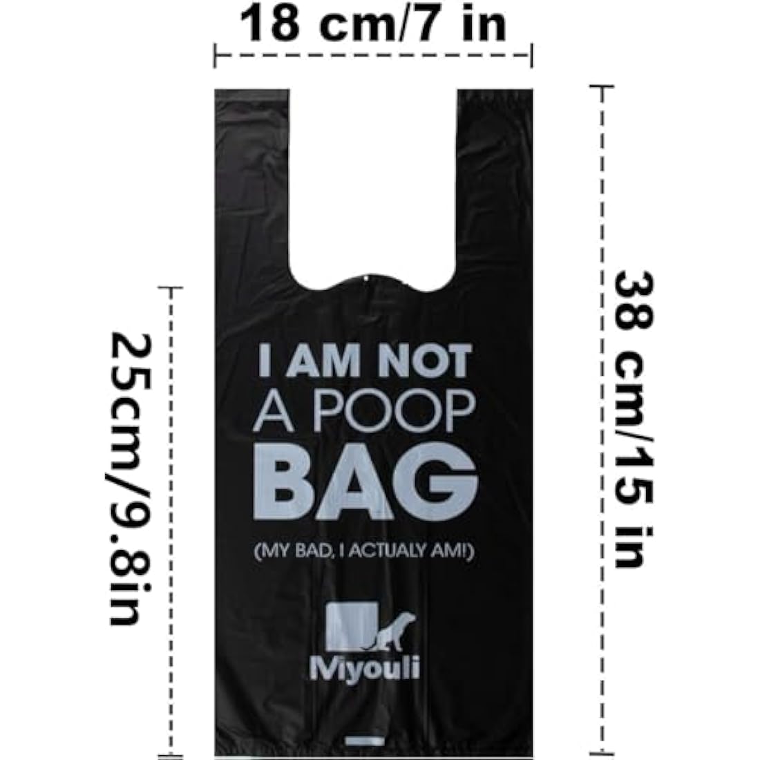 300 Counts Extra Thick Black Biodegradable Pet Poop Waste Bags With Handles for Dogs, Ocean Wind-Scented