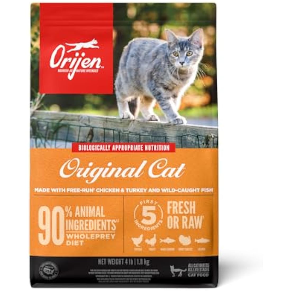 ORIJEN Dry Cat Food, Grain-Free, Fresh and Raw Animal Ingredients