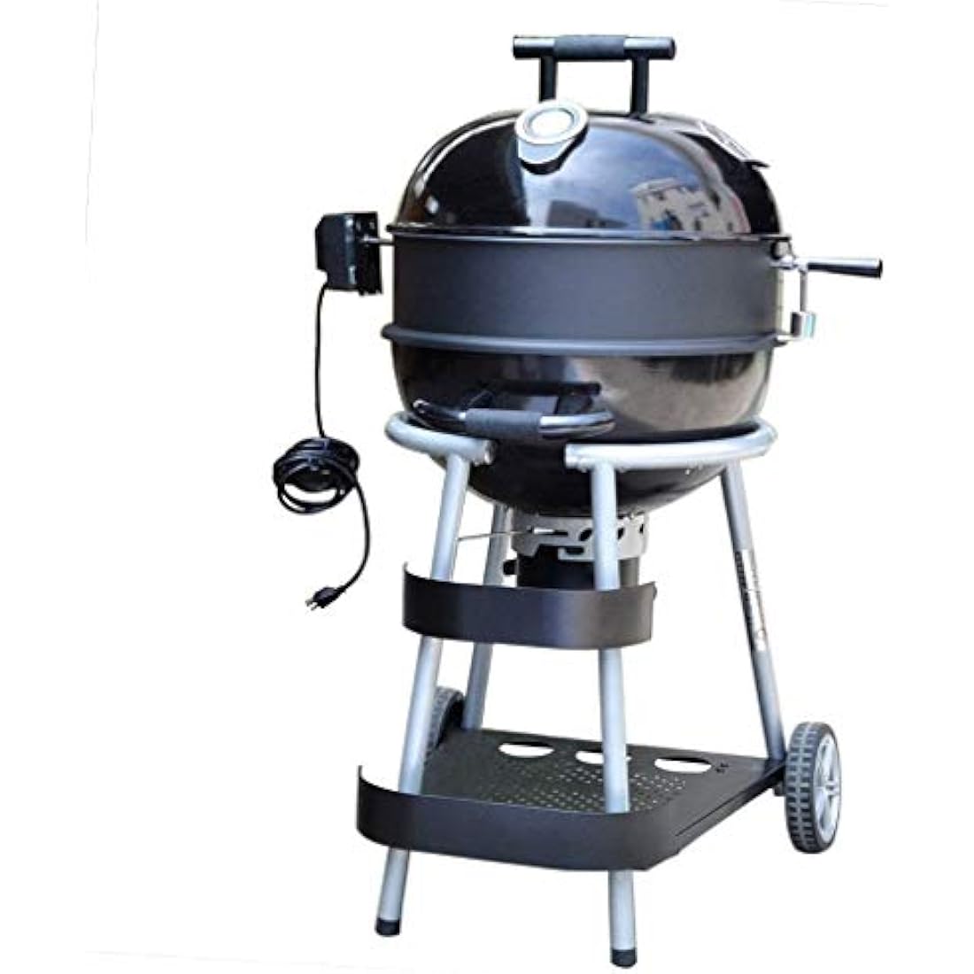 Onlyfire BRK-6025 Enamelled Rotisserie Ring Kit Fits Weber 57CM Charcoal Kettle Grill with Electric Motor for UK fits Most Others 57 CM Kettle BBQ