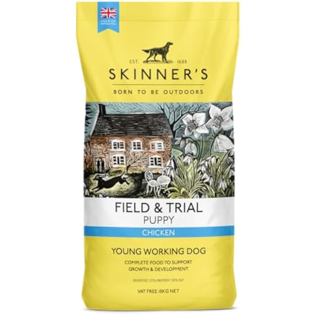 Skinner’s Field & Trial Puppy – Complete Dry Food, Sensitive, Supports Gut Health, Key Nutrients, 15kg